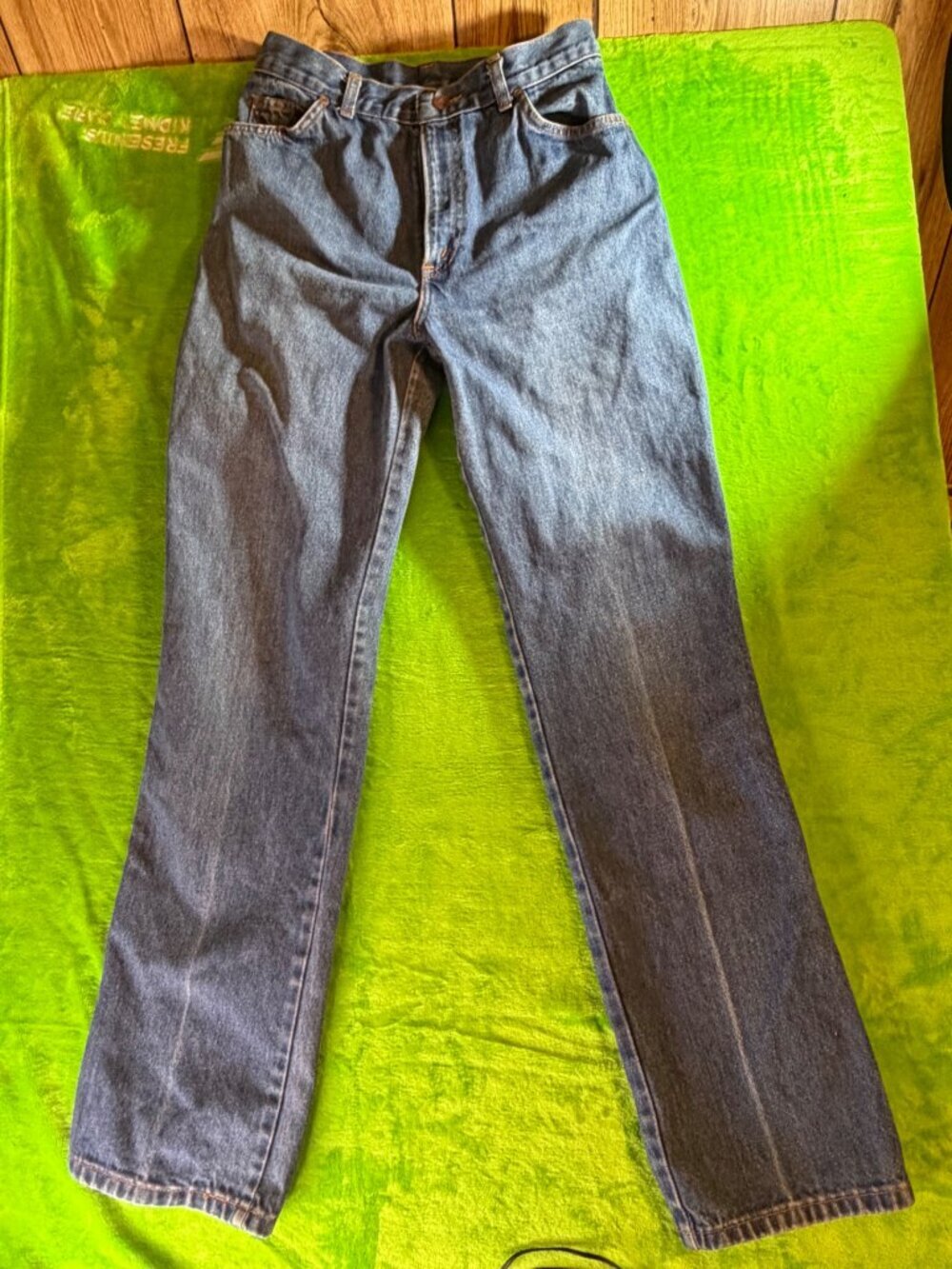 Vintage H.I.S. Chic High Rise Jeans Womens 29x30 Wide Leg 90s Denim - Picture 3 of 9